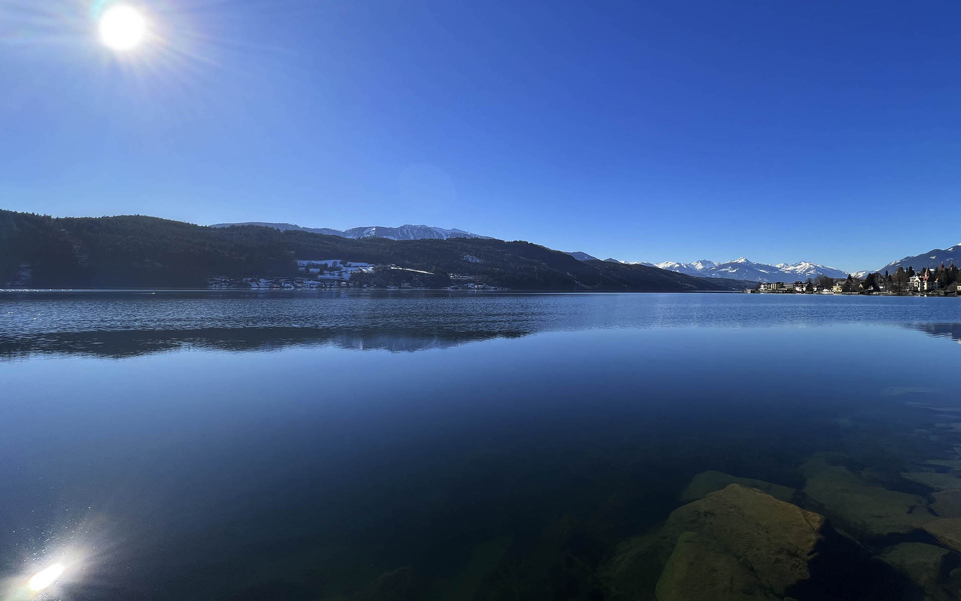 Millstätter See a Bionik cég székhelye közelében, Lieserbrückében, Karintiaban